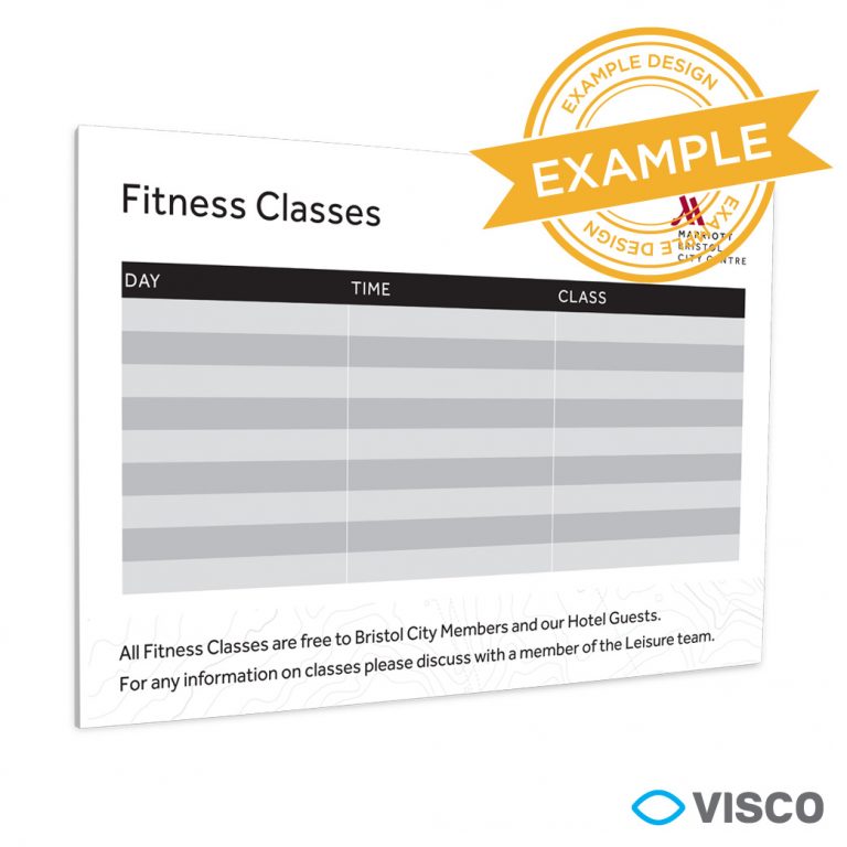 Fitness Class Timetable Visco